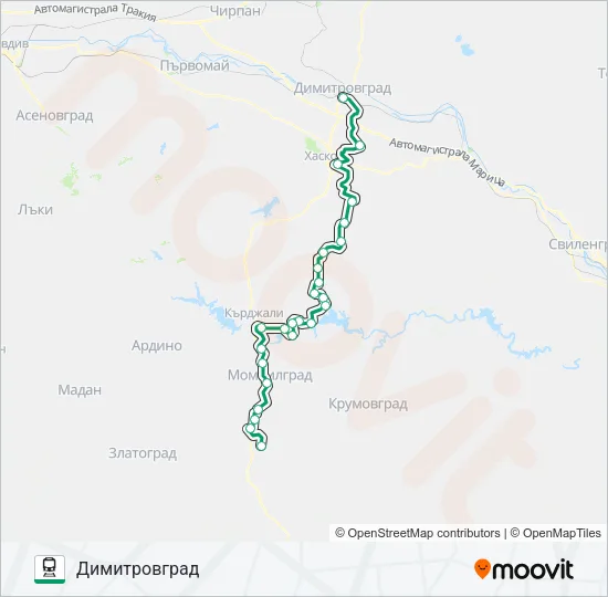 ПВ 40154 Train Line Map