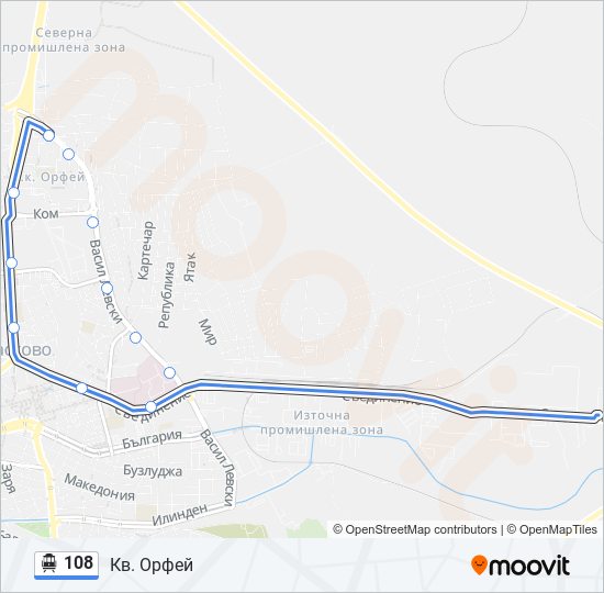 Автобус 108 маршрут остановки