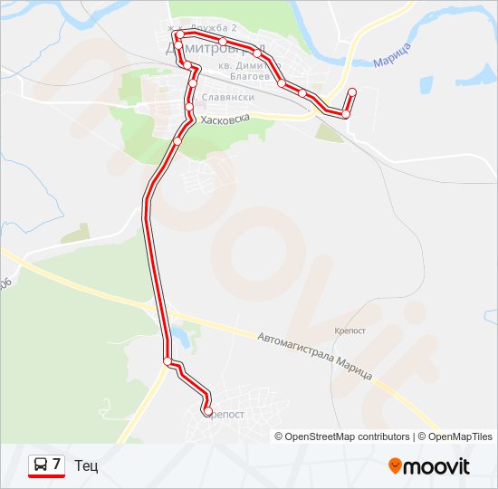 7 bus Line Map