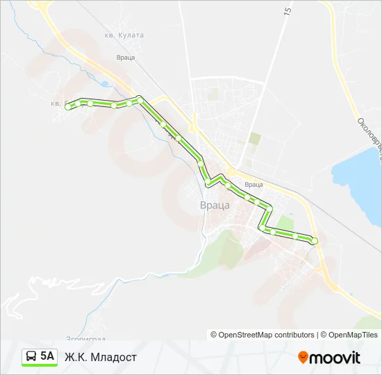 5А Bus Line Map