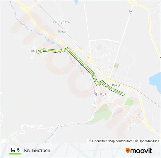 5 Bus Line Map
