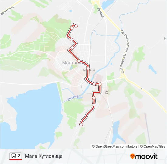 Автобус 2: карта маршрута