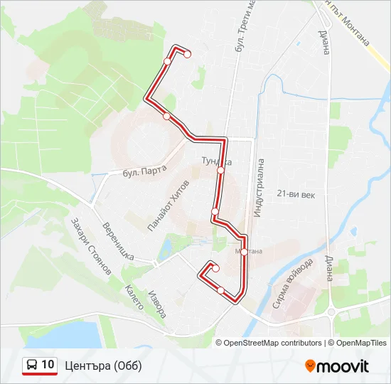 10 Bus Line Map