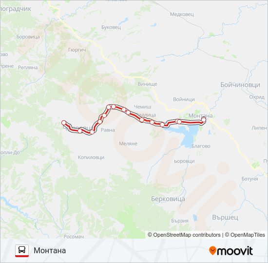 Автобус МАРТИНОВО: карта маршрута
