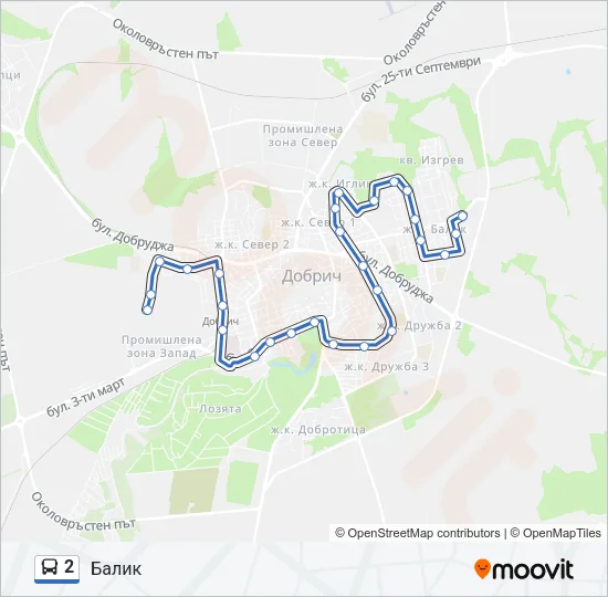 2 Bus Line Map