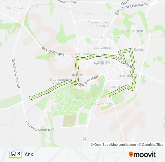 3 Bus Line Map