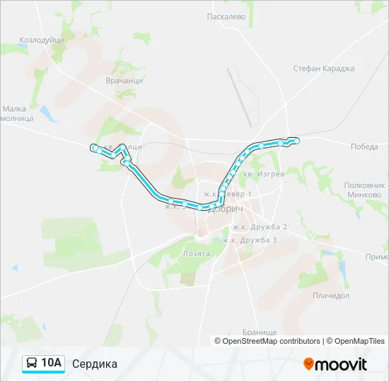 10A Bus Line Map
