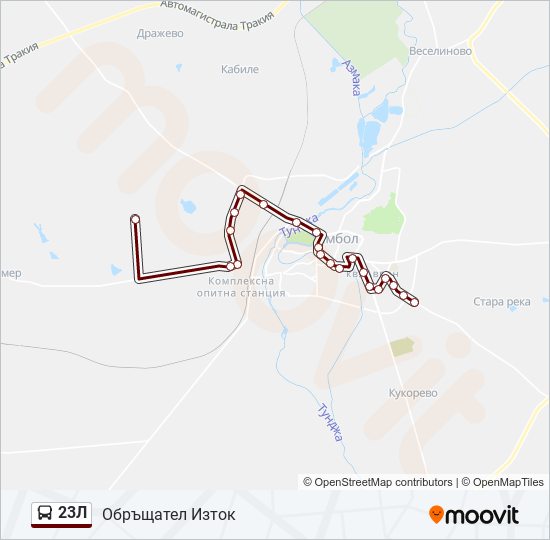 23Л bus Line Map