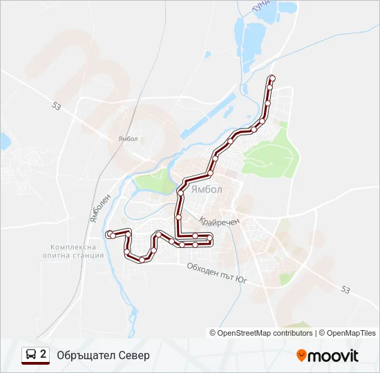 2 Bus Line Map