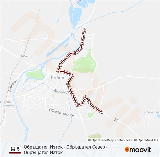 5 bus Line Map