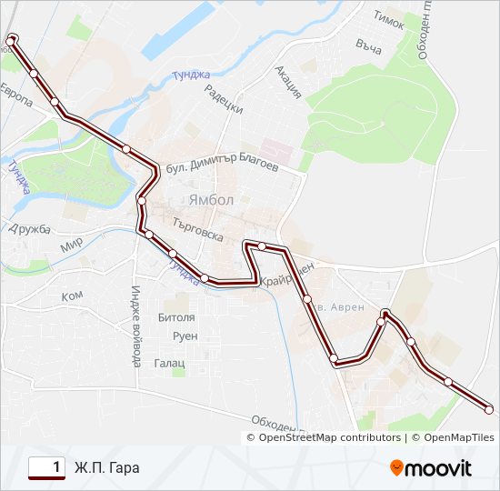 Маршрут 1: Расписание, Карты И Остановки - Ж.П. Гара (Обновлено)