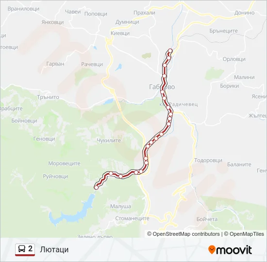 2 Bus Line Map