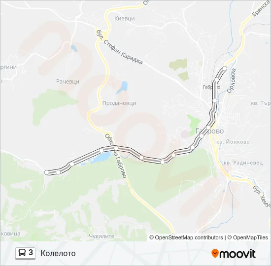 3 Bus Line Map