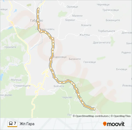 7 Bus Line Map