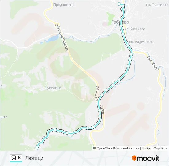 8 Bus Line Map