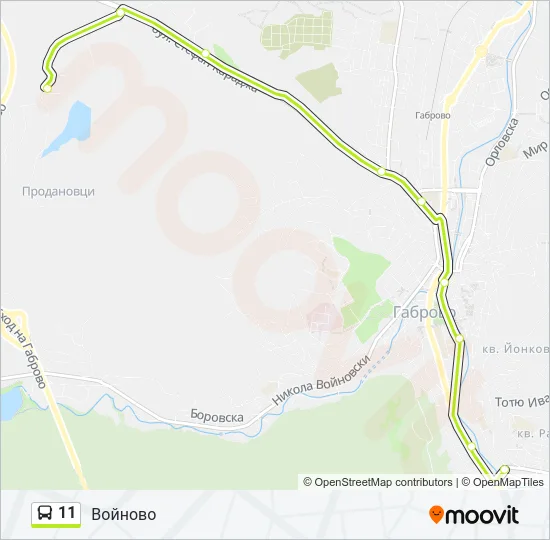 11 Bus Line Map