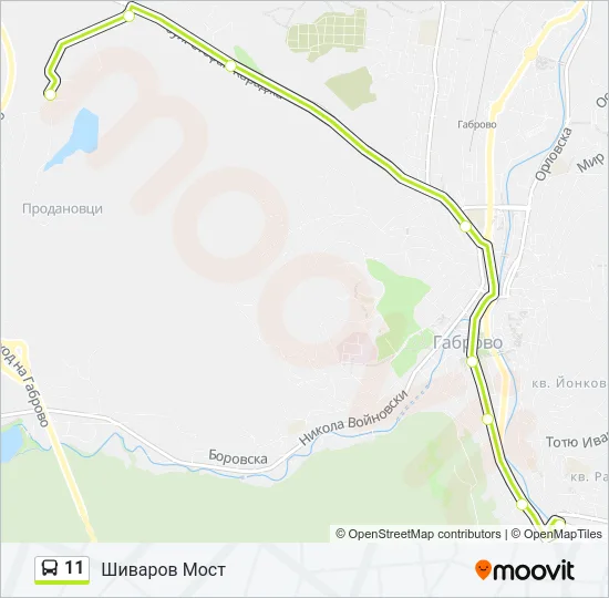 11 Bus Line Map