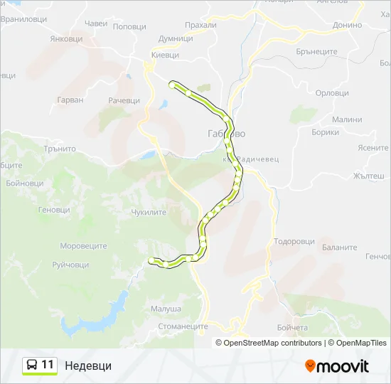 11 Bus Line Map
