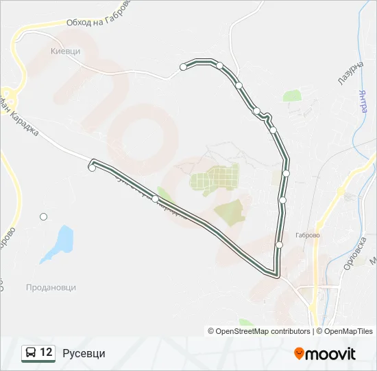 12 Bus Line Map