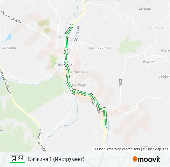 24 Bus Line Map