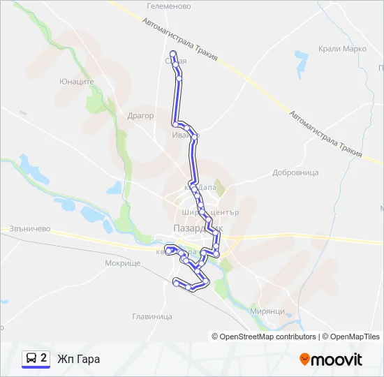 2 Bus Line Map