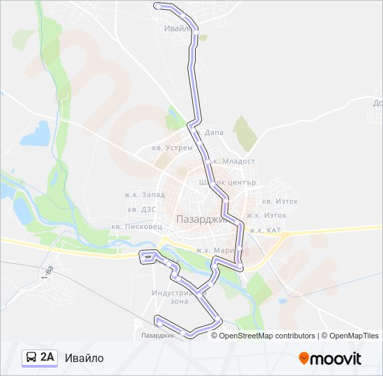 2А bus Line Map