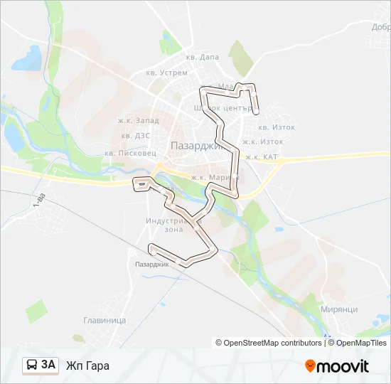 3А Bus Line Map