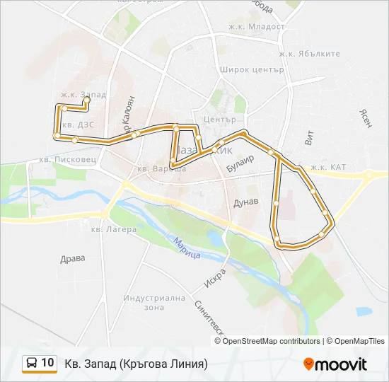 10 Bus Line Map