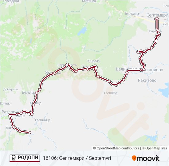 РОДОПИ  Карта на Линията