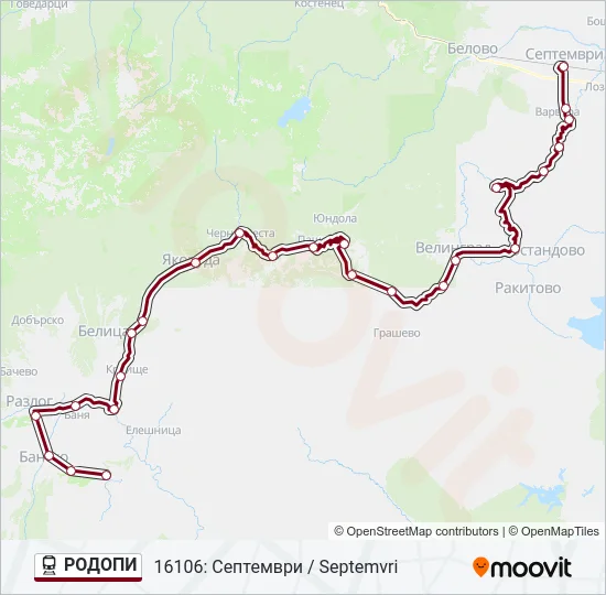 РОДОПИ  Карта на Линията