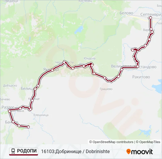РОДОПИ  Карта на Линията