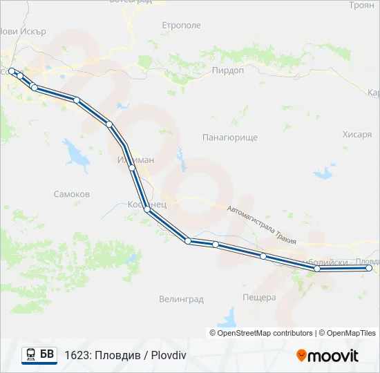 БВ  Line Map