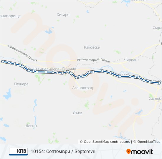 КПВ train Line Map