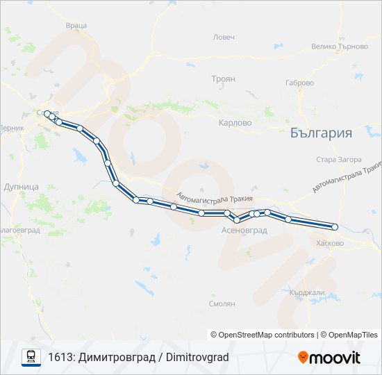 БВ / МБВ  Карта на Линията