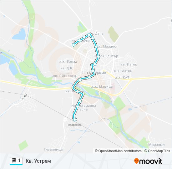 Маршрут 1: Расписание, Карты И Остановки - Кв. Устрем (Обновлено)