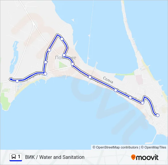 1 Bus Line Map