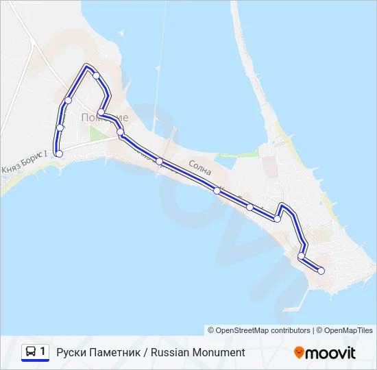 1 Bus Line Map