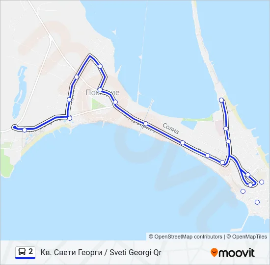 2 Bus Line Map