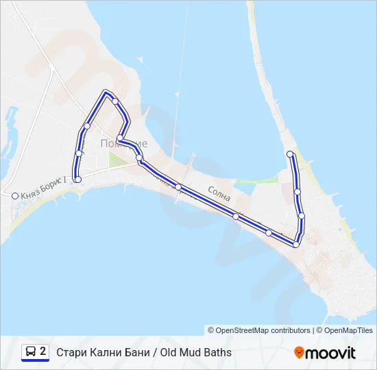 2 Bus Line Map