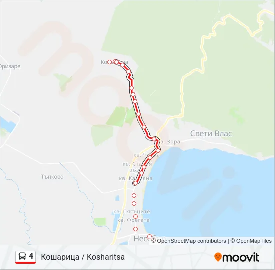 4 Bus Line Map