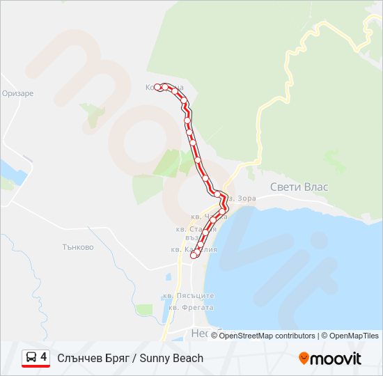 4 Bus Line Map