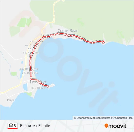 8 Bus Line Map