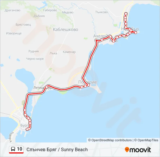 10 Bus Line Map