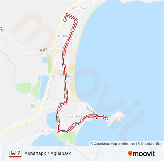 Автобус 2: карта маршрута