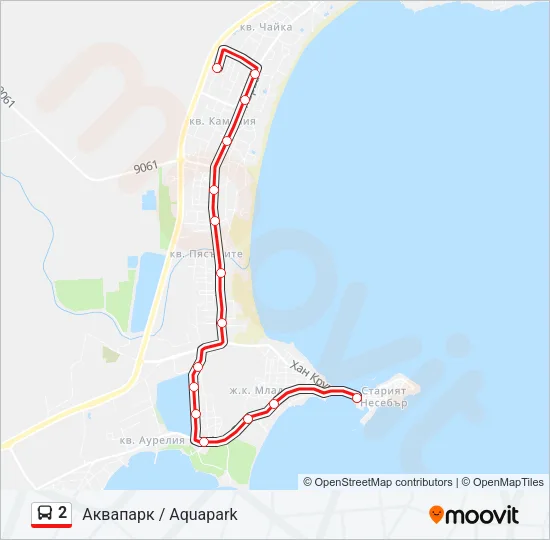 2 Bus Line Map
