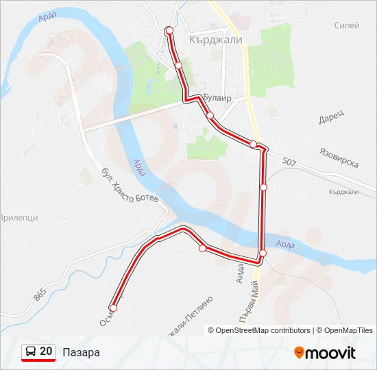 20 Bus Line Map