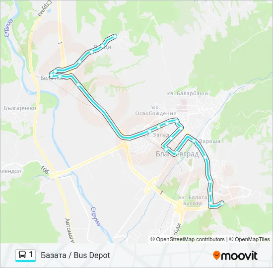 1 Bus Line Map