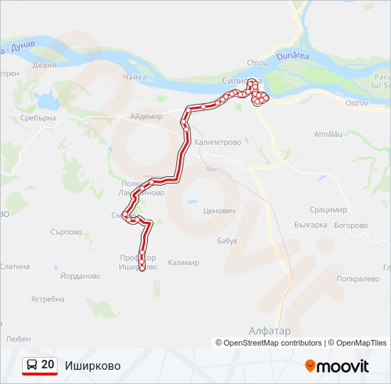 20 Bus Line Map