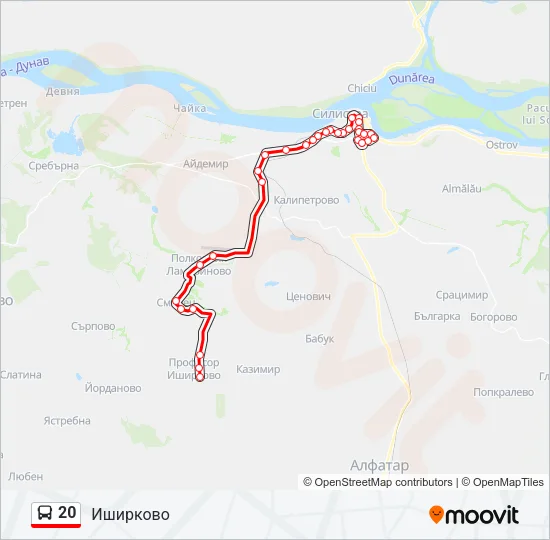 20 Bus Line Map