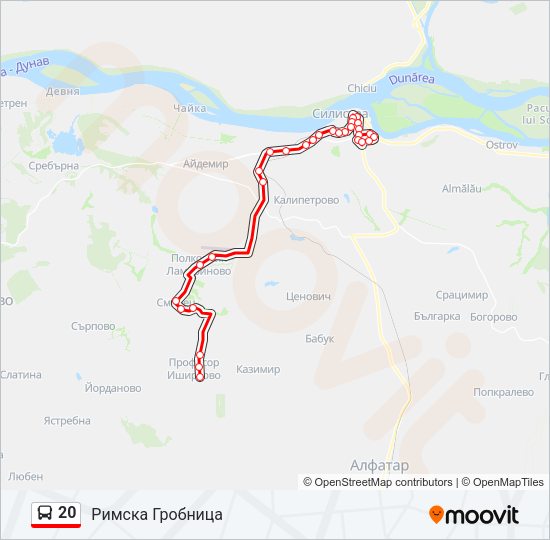 20 Bus Line Map